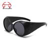 Two Circles Oversized Round Frame Trendy Punk Sunglasses - T1021