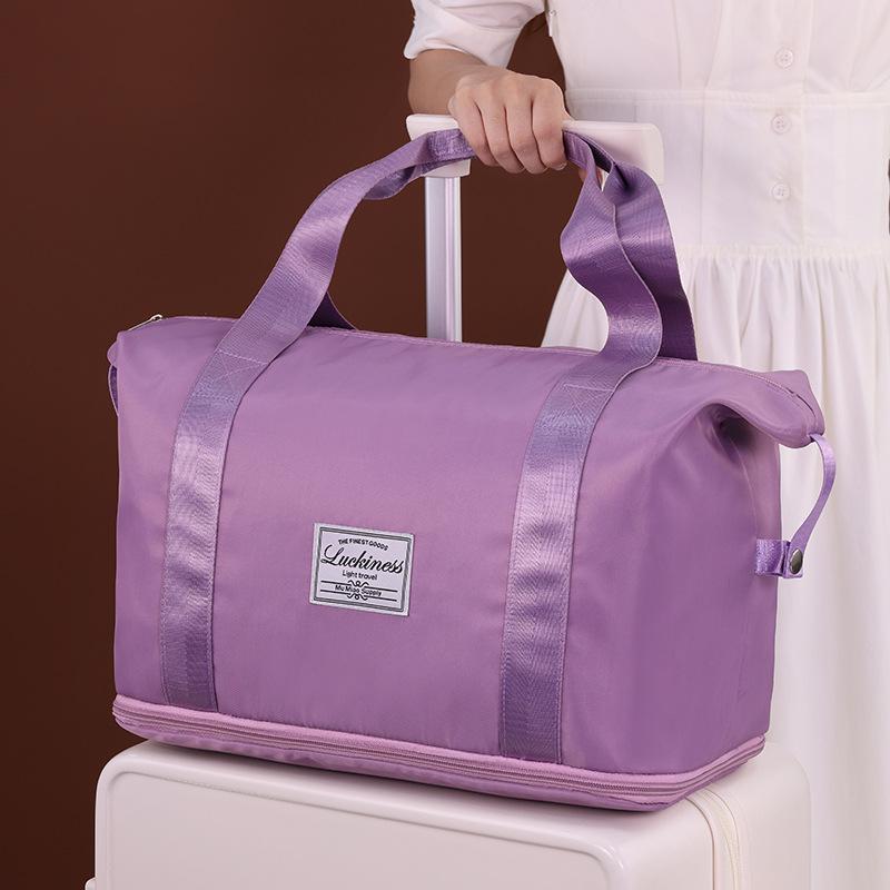 Large Capacity Shoulder Strap Waterproof Luggage Bag Can Be Put On Tie Rod Storage Luggage Bag Travel Bag Multi-layer Storage