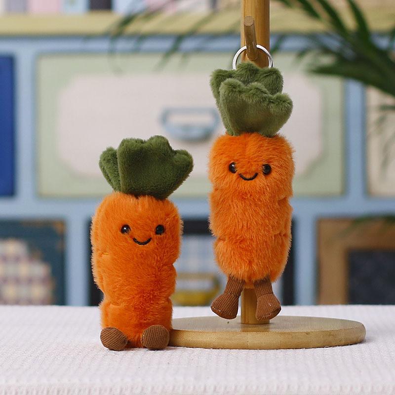 Carrot Soft Plush Doll With Cartoon Style Suitable For Backpack Decor And Giftgiving