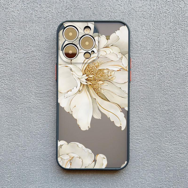 Vintage Blumen Handyhülle Für iPhone 12 11 13 Pro Max Mini 16 15 14 Pro Max X XR XS 8 7 14 15 Plus SE Schmetterling Pflanze Rückseite