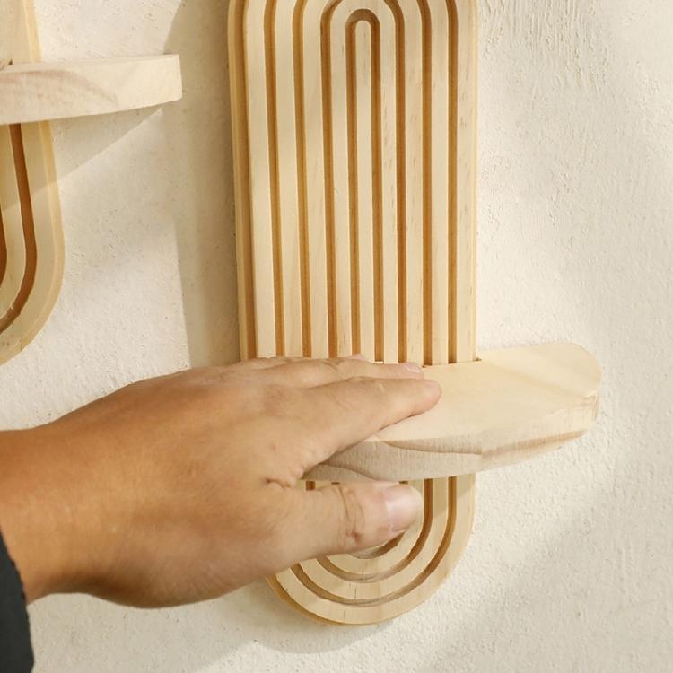 Floating Rack Wooden Wall Mount Shelf for Displaying Books and Decorative Item Bedroom and Nursery Storage Stand