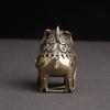 Copper Antique God Beast Statue Incense Burner Vintage Chinese Feng Shui Animal Figurines Ornaments Home Decorations Miniatures
