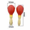 Orff Maraca 2-Piece Set: ABS Plastic Shaker with Wooden Handle, Children's Musical Instrument Toy.
