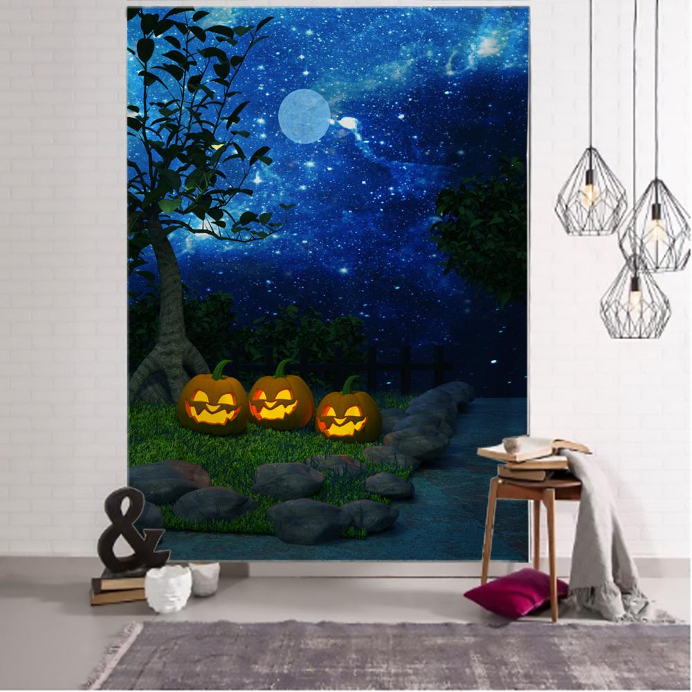 Гобелен с ведьмой и тыквой на Хэллоуин — фото 5