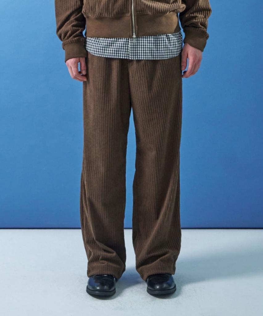 MOONSUN M.C Unisex, Corduroy Sweat Pants / Brown