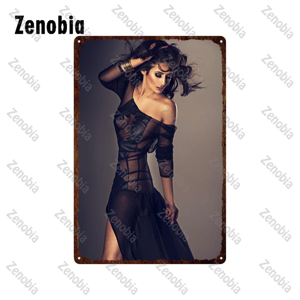 Sexy Metal Poster Angel Wings Girl Metal Signs Dropped Underwear Straps Woman Tin Signs Vintage Plaque for Bar Pub Home Decor