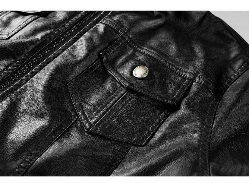 Grenzüberschreitende Damen Slim Motorradlederjacke mit abnehmbarer Kapuze - Herbst/Winter Modetrend