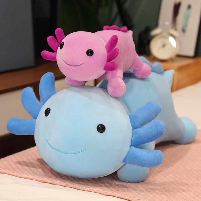 Soft Big Salamander Pillow Colorful Salamander Plush Toys Cartoon Salamander Doll Animal Bed Bolster Girlfriend Sleep Pillow