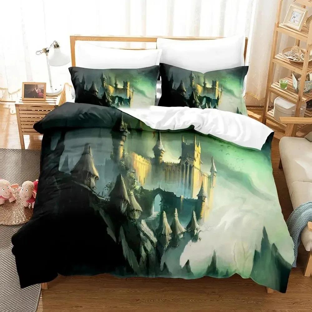 Science Fiction Enchanted Castle Bedding Set Boys Girls Twin Queen Size Duvet Cover Pillowcase Bed Boys Adult Home Textileextile
