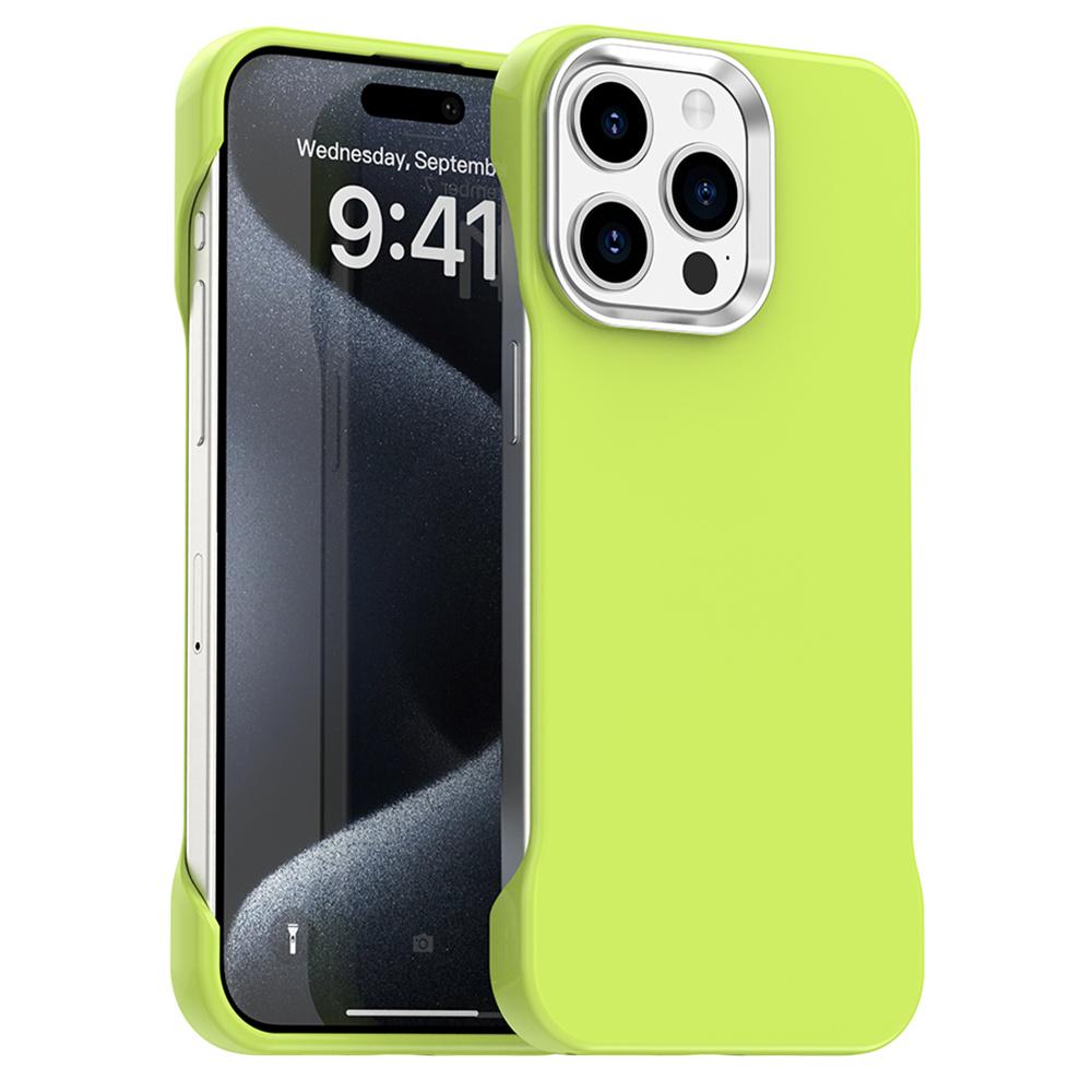 For iPhone 15 Pro Magnetic Case Frameless Ultra Thin TPU+PET Phone Cover Reinforced Corners