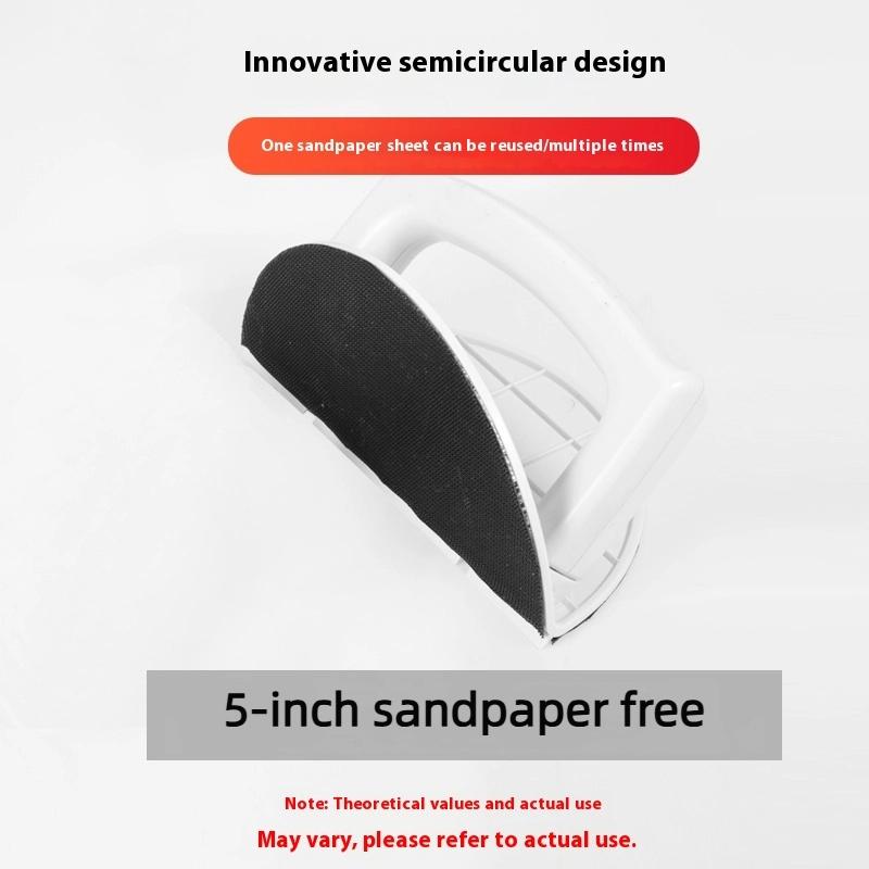

1 Set Plastic Corner Sander Ergonomic Handheld Tool For Woodworking Diy Projects Self Adhesive Half Circle Sanding Pad Holder