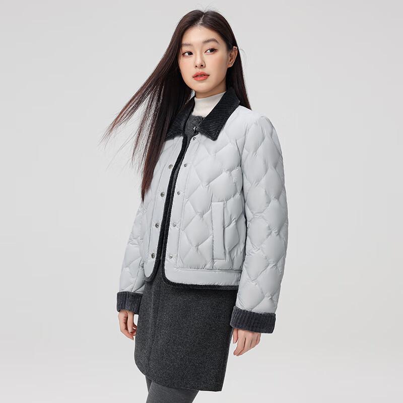 XueZhongFei Women's 2025 Short Lapel 90% Duck Down Jacket
