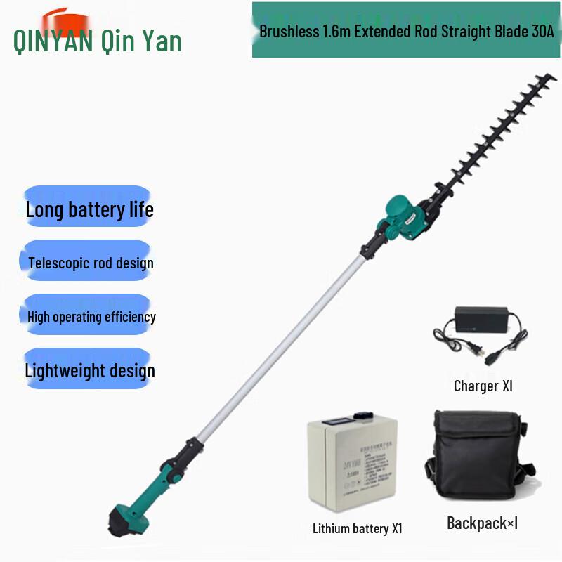 Qinyan 24V Electric Pole Hedge Trimmer CN Plug (adapter Included)