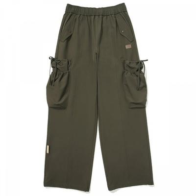 Damen String Gebürstete Cargohose Khaki