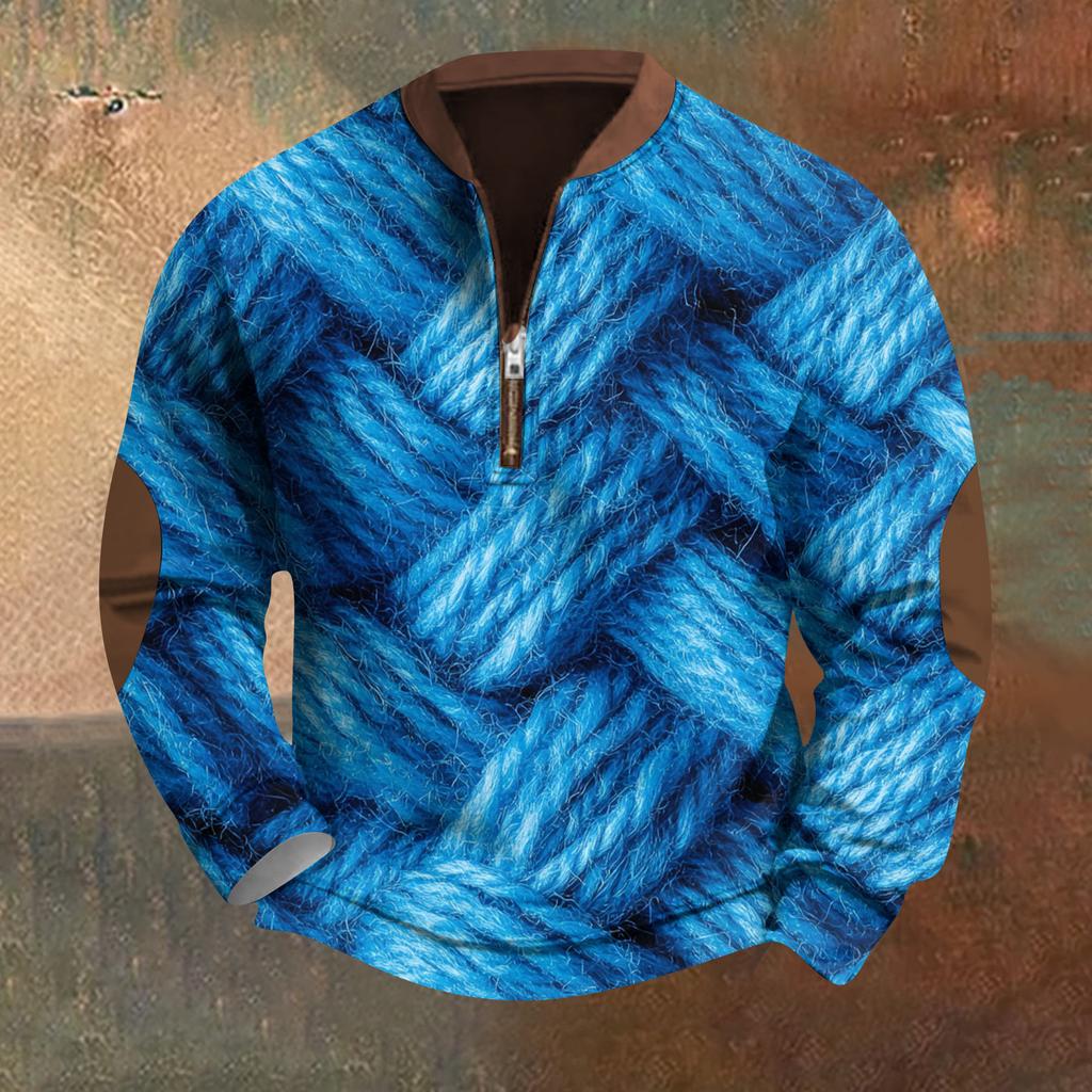 Men's Retro Casual Gradient Printed Sweatshirt