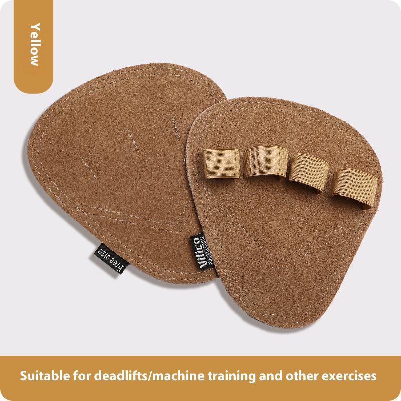 Cowhide Gym Gloves Grips Anti-Skid Weight Power Belt Lifting Pads Deadlift Belt Workout Crossfit Fitness Gloves Palm Protection