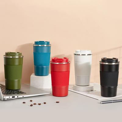 Supply 304 Stainless Steel Double-Layer Thermos Cup Leather Case Coffee Cup Creative Portable Business Gift Cup