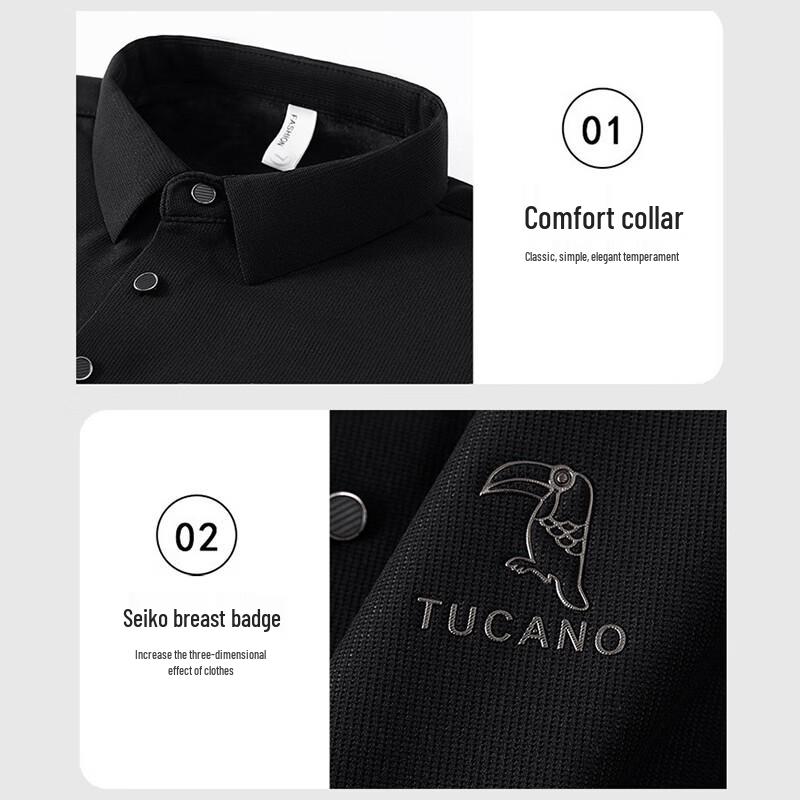 TUCANO Men's Versatile Long-Sleeve Polo Shirt