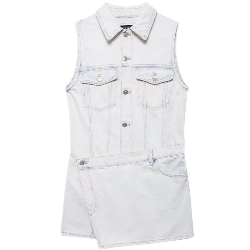 Fashion Style 2024 Summer New Arrival Women's Clothing Stylish Slim Looking All-Matching Jeans Dress Short Skirt 8197092