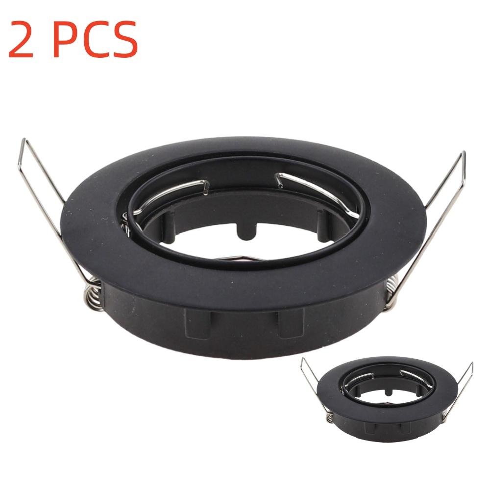 

2 шт. GU10 рамка для потолочного светильника круглый держатель для светильника основание фитинг для лампы регулируемый MR16 фитинг вырез 70 мм