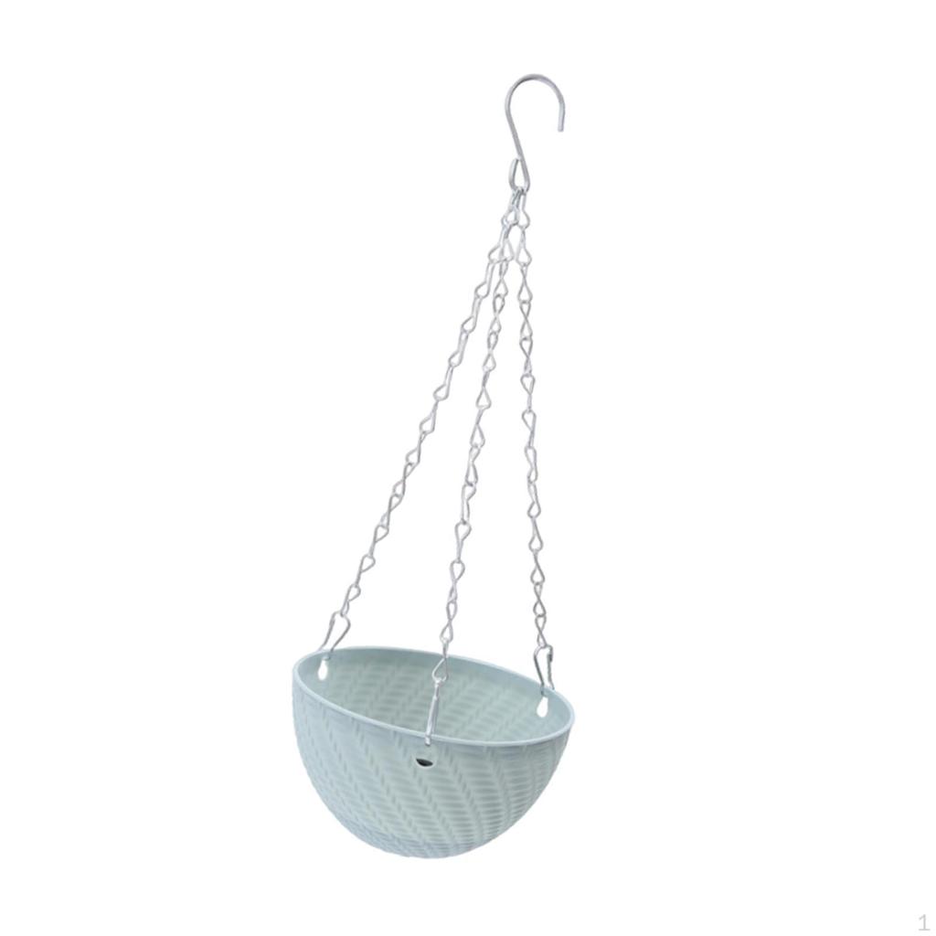 Hanging Baskets Flower Pots Garden Decor with Drainage Hole Plant Chain Hook, for