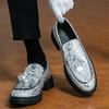 Loafers με Κρόσσια Σχεδιαστών Νέα Ανδρικά Δερμάτινα Παπούτσια με Μυτερό Τακούνι και Πλατφόρμα Ανδρική Μόδα Επίσημα Παπούτσια για Γάμο, Χορό, Επιστροφή στο Σπίτι