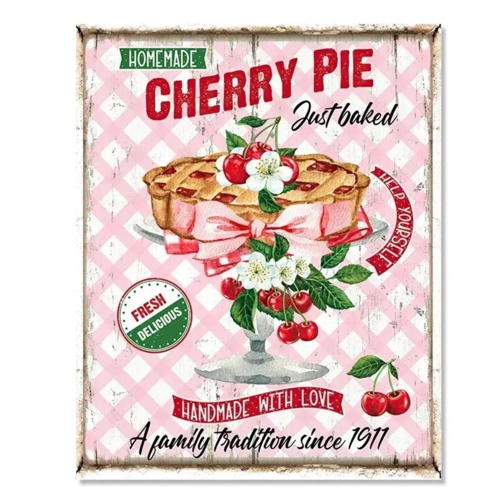Vintage Christmas Metal Wall Decoration, Holiday Sticker Sign