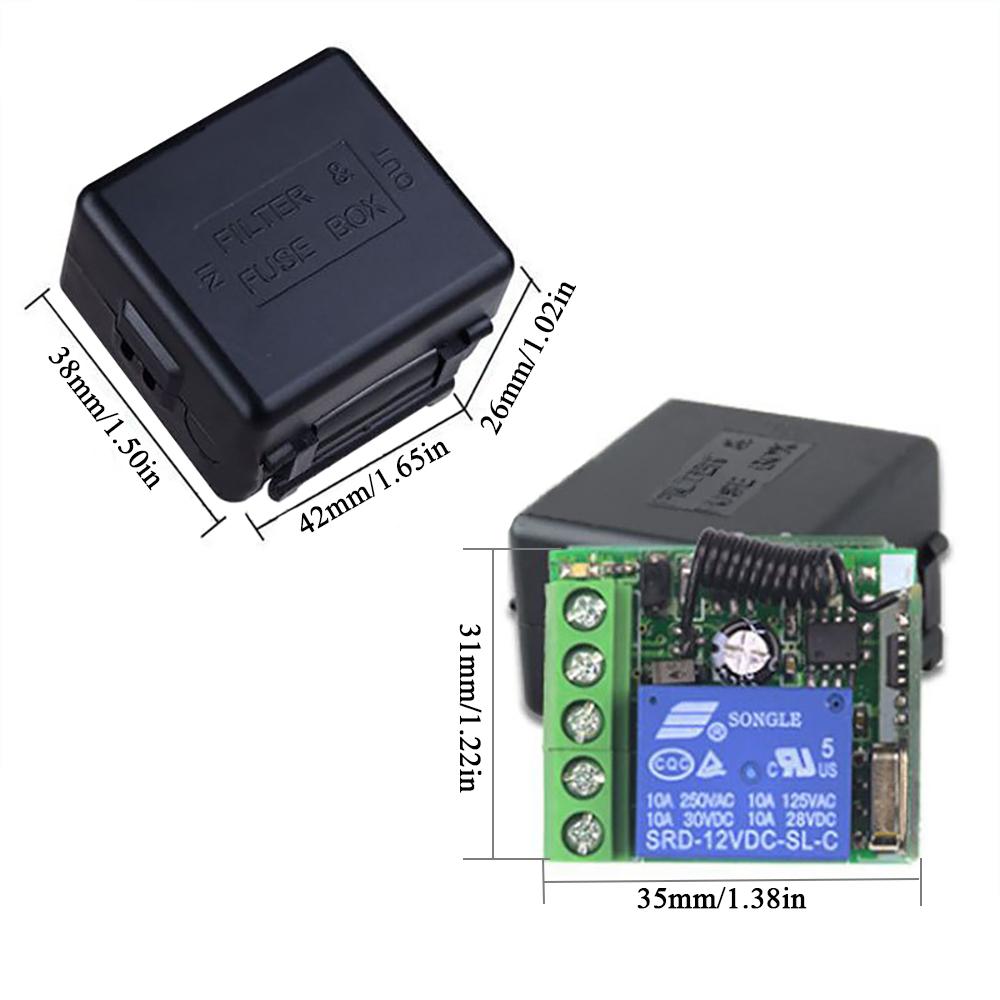 433Mhz DC 12V 1CH Comutator universal de telecomandă fără fir cu transmițătoare, modul receptor RF releu cod de învățare EV1527