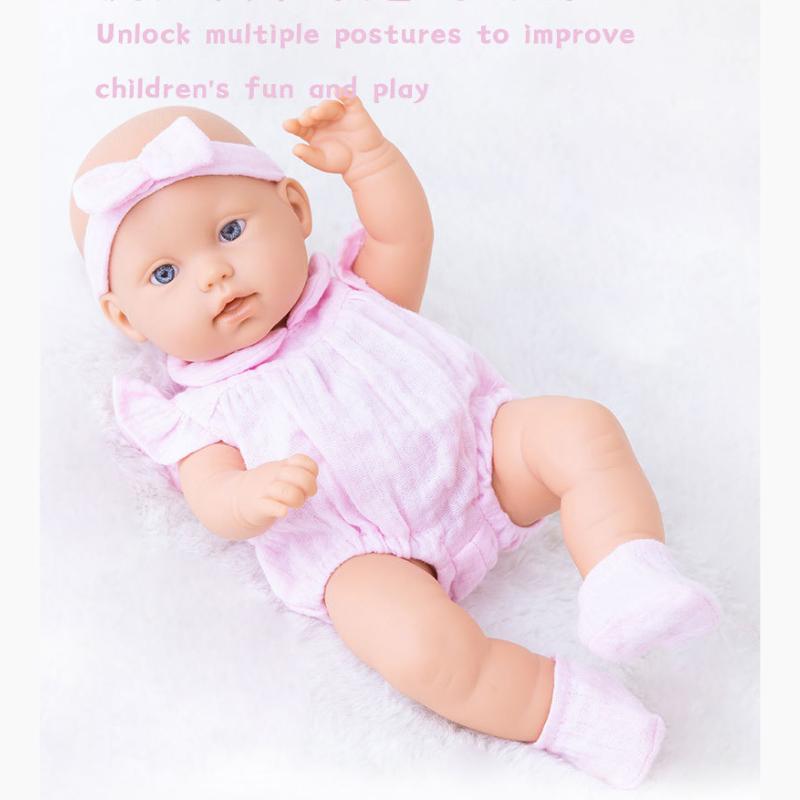 30CM Washable Lifelike Soft Hand-painted Simulation Baby Reborn Doll Children Accompany Play Doll