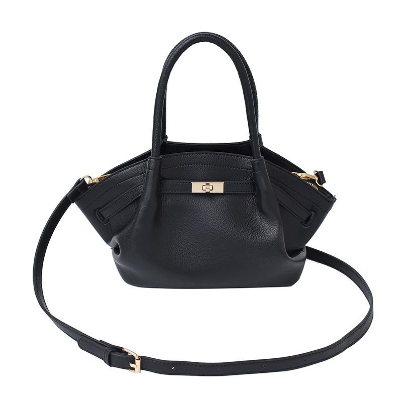 

Новый нишевый дизайн портативная наплечная сумка-мессенджер тоут большой вместимости для поездок на работу ретро женская сумка чёрный