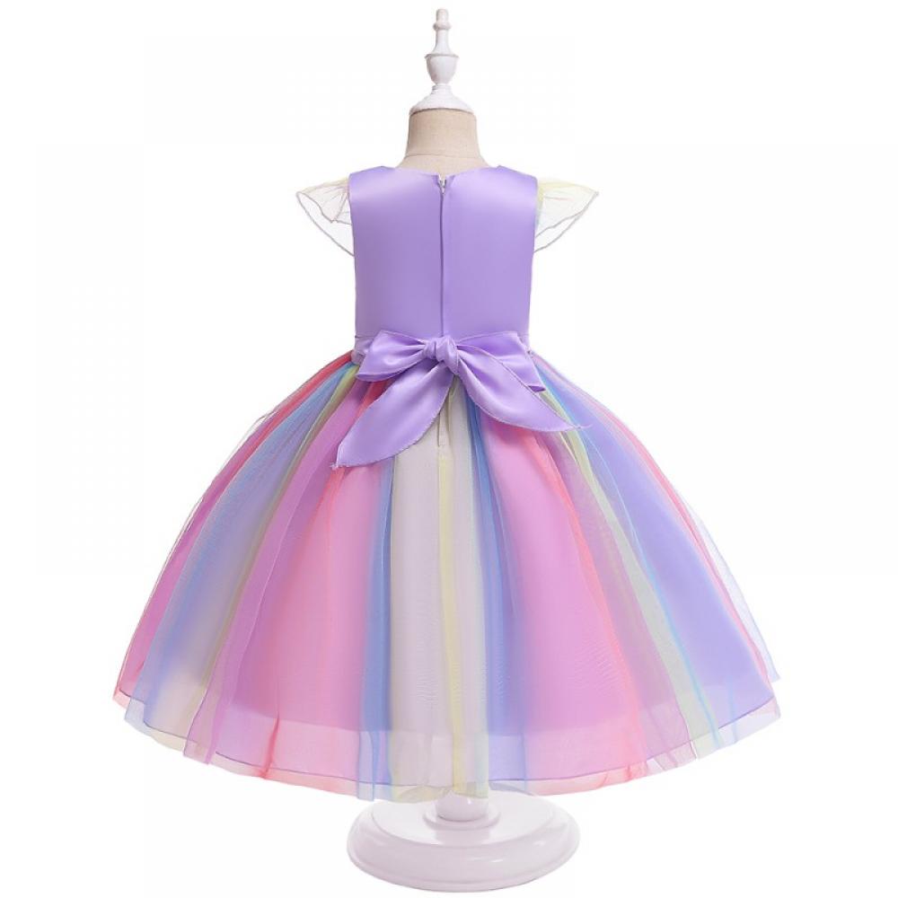 Unicorn Tutu Dress for Girls, Cotton Tutu Skirt, 3-4 Years, 110 Cm, Purple