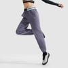 Li Ning Comfortable Casual Versatile Solid Color Knitted Sports Pants Women Bottoms Dark-Gray Purple AKLU924-3