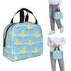 Süße Ente schwimmt nahtloses Muster Isolierte Lunchtasche für Damen Kinder Auslaufsichere Lebensmittelboxen Thermische Lunchbox Tragetasche