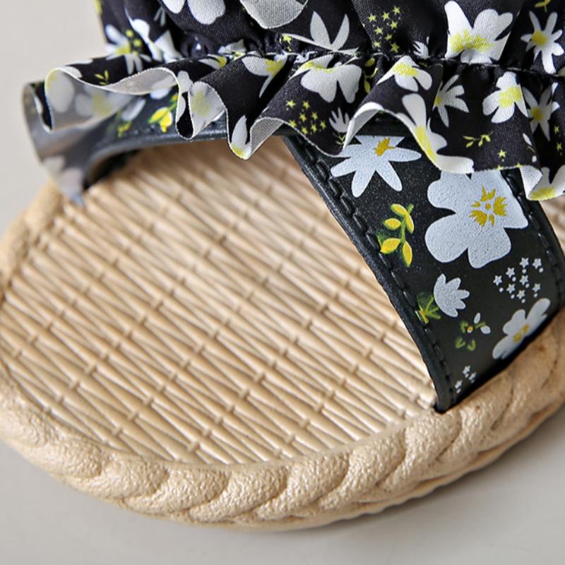 New Summer Outdoor All-Matching Women's Flat Non-Slip Floral Slippers