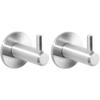 Home Bathroom Hook Set of 2 Designer Hooks In Brushed 304 Stainless Steel.
