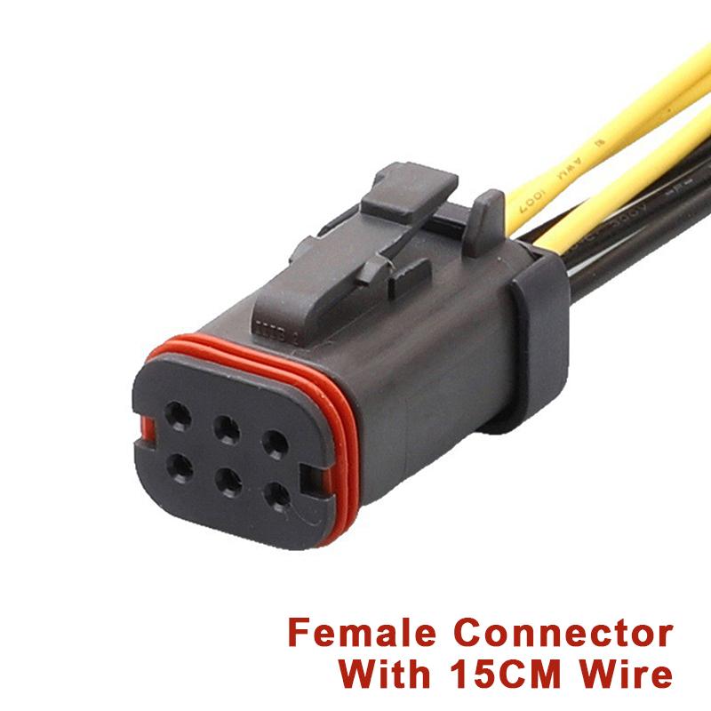 6 Hole Car Waterproof Assembly Wiring Harness Socket With Terminal Dt16-6Sb-Kp01 Automobile Wire Connector