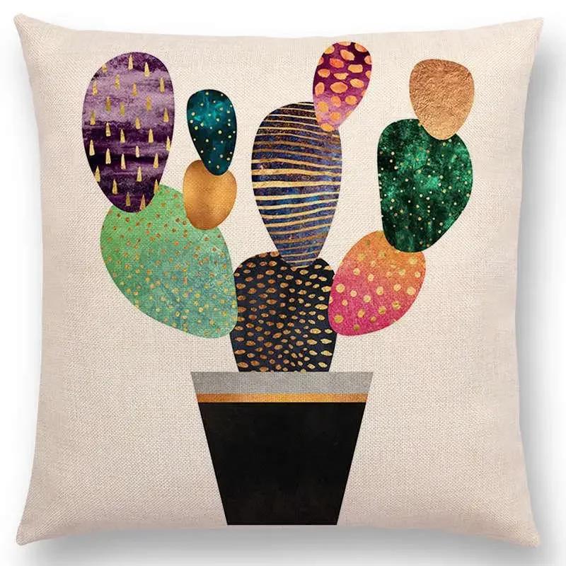Latest Lovely Happy Cactus Pretty Pineapple Colourful Ice Cream Precious Agate Prints Car Cushion Cover Sofa Throw Pillow Case