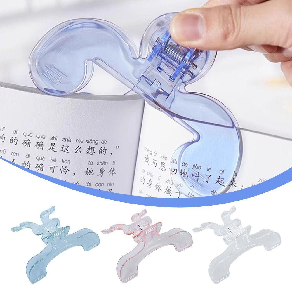 Plastic Fixed Book Clips Easy To Read Anti Page Turning Holder  for Student Learning Tools