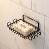 Hollowed-out Wall Mounted Soap Dish with Hooks Soap Holder Drain Rack Soap Rack  Kitchen