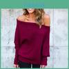 Womens Off The Shoulder Chunky Knit Jumper Cozy Oversized Baggy Sweater Top For All Occasions