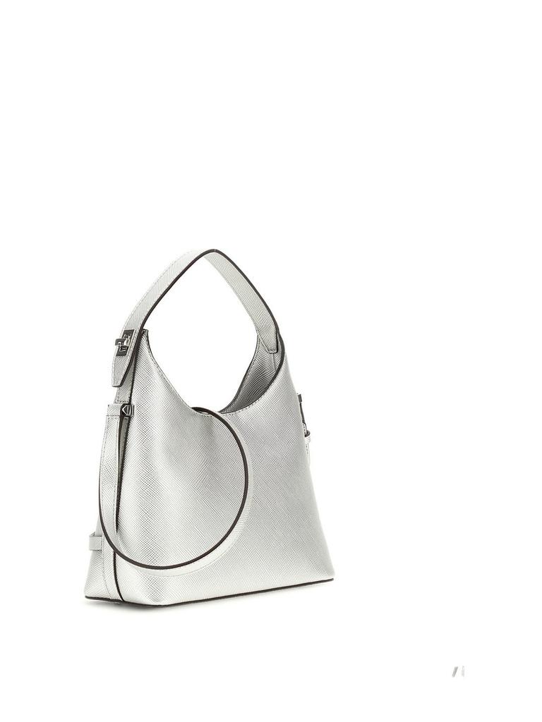Guess Rosalba Small Hobo Crossbody Shoulder Silver Women's Bag,