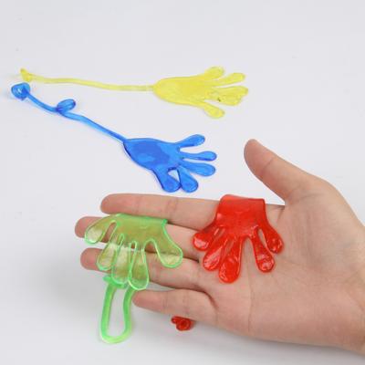 Yousheng 10Pcs Sticky Hand Toy Stress Anxiety Relief Portable Soft Stretch Colorful Palm Toy Kids Adults Party Favors Halloween Christmas Goodie Bag