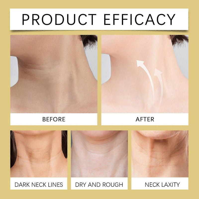 AH-8 Firming Neck Cream for Crepey Skin Care, Neck Tightening Cream, Double Roller Massage, Hexapeptide Anti-Aging Neck Cream, Lifting & Firming