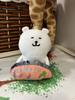 Plush Bear Joke Pendant With Embracing Hazelnuts Sushi And Designs Mermaid