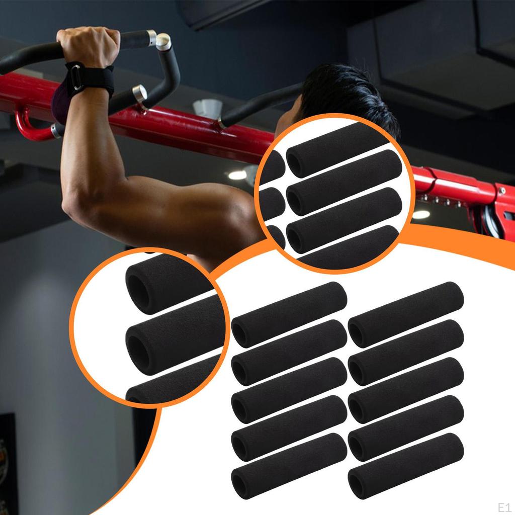 10x Foam Tubing Grips Handlebar Grip for Weight Lifting Pull Up Bar Fitness