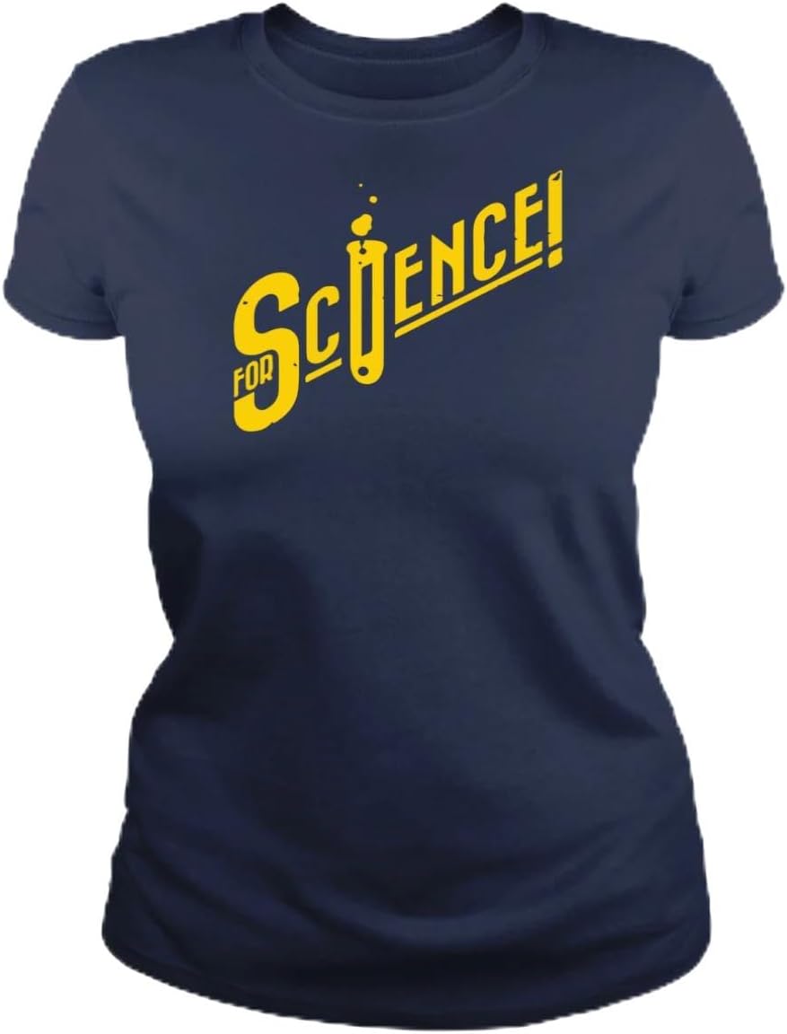 

for Science Women s T Shirt - Funny Nerdy Chemist Gift Lover Cotton Shirt - Short Sleeve Crew Neck Soft Fitted Tees 5XL різнокольоровий