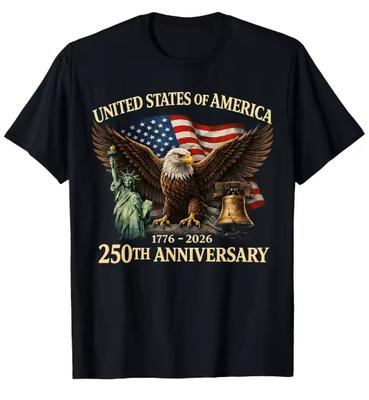 Patriotic Eagle and Flag 250 Years 17762026 4th of July TShirt for Unisex Women Couple Tshirt
