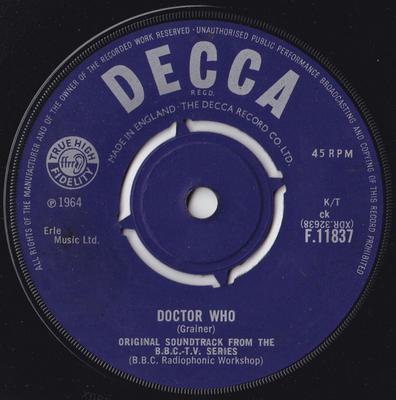 Disque 7 pouces B.B.C. ATELIER RADIOPHONIQUE MARQUE Doctor Who This Cant Be Love F11837 DECCA UK Danse Électronique Occasion