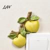 Decorative Switch Surround Fruit Wall Stickers, Creative Kitchen 3D Cute Bedroom Aesthetic Accessories Socket Decor, Resin Waterproof Decal