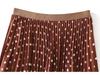 Elegant Polka Dot A-Line Pleated Skirt for Women - 2026 New Style, Casual & Slimming